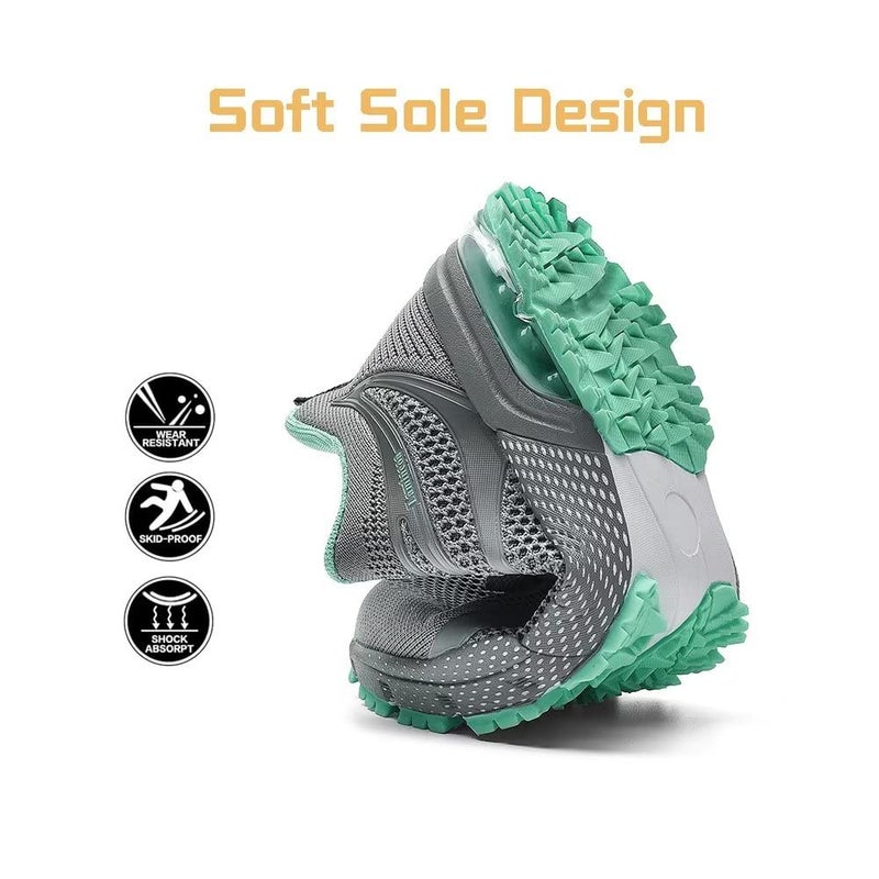 Lamincoa Womens Running Shoes Athletic Women Sneakers Non Slip Womens Tennis Shoes Grey - Image 4